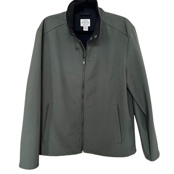 St. John's Bay Soft Shell Performance Jacket Men's Size Large Green Pockets - Picture 1 of 7